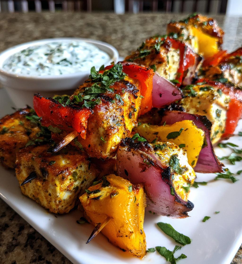greek marinated chicken kabobs - detail 1