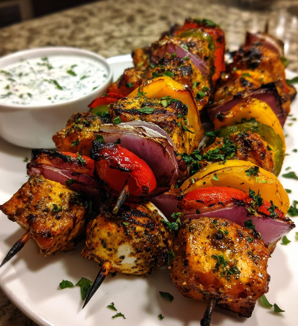 greek marinated chicken kabobs