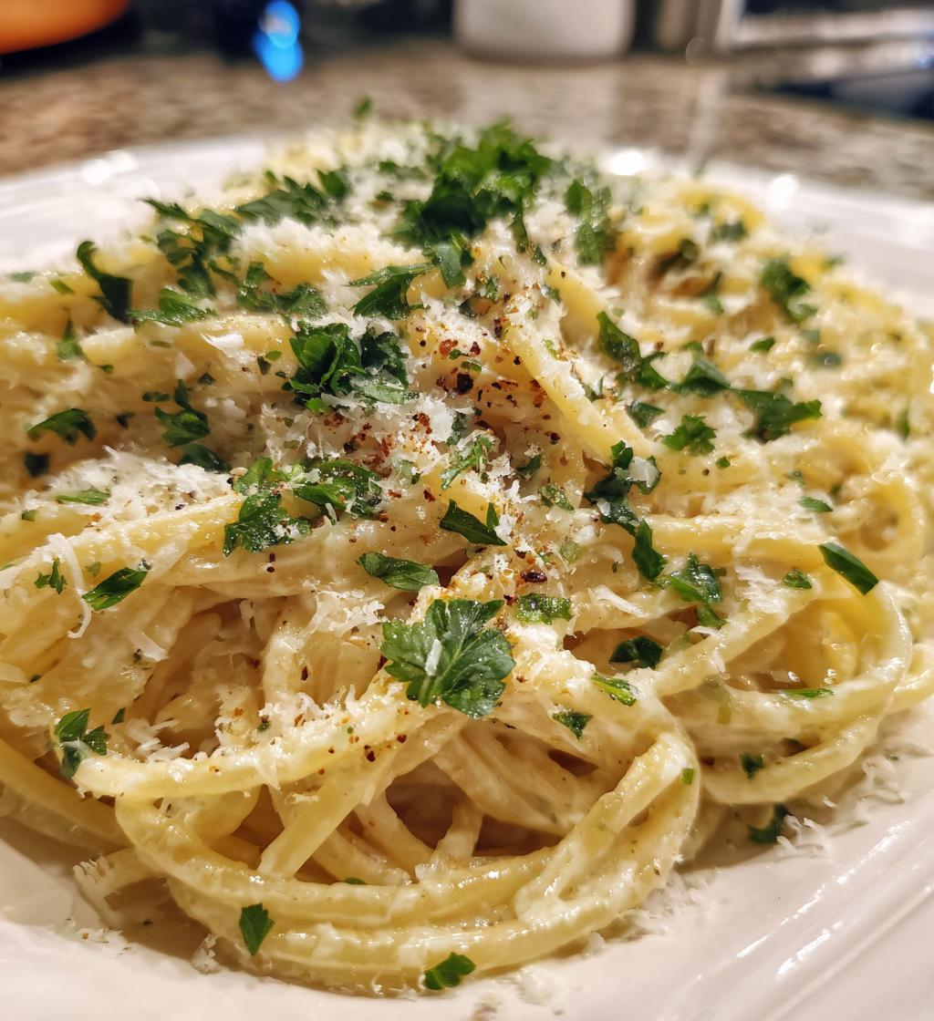 greek yogurt alfredo pasta - detail 1