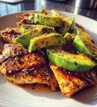 grilled california avocado chicken