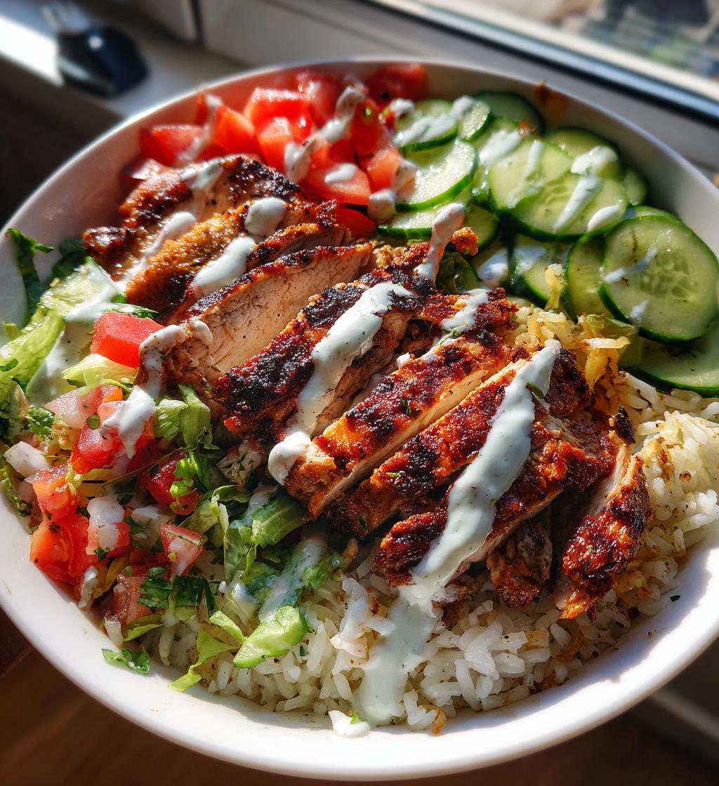 grilled chicken shawarma bowl - detail 1
