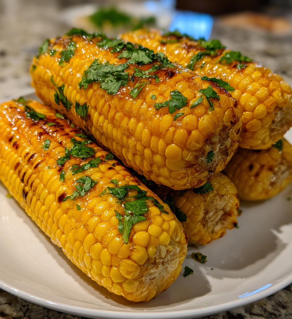 grilled corn on the cob with chili lime butter - detail 1