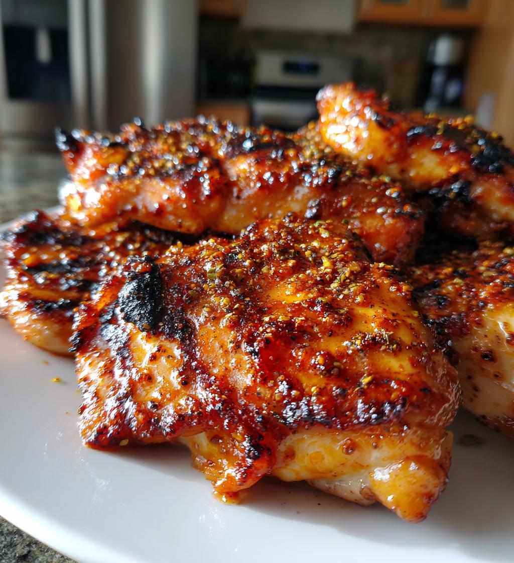 grilled honey buffalo chicken thighs - detail 1