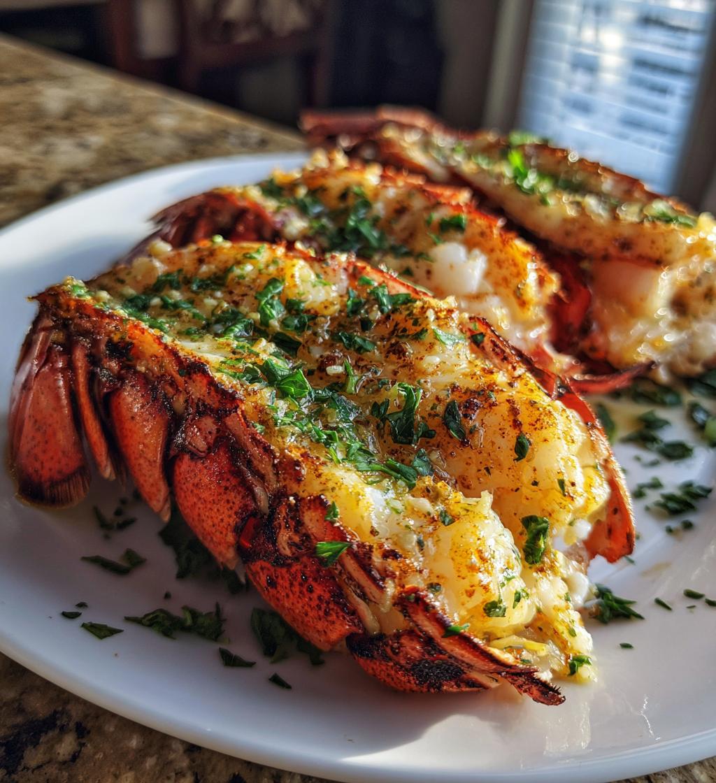 grilled lobster tails garlic lemon butter