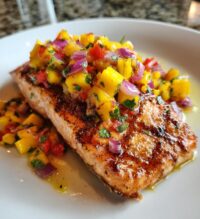 grilled salmon with mango salsa