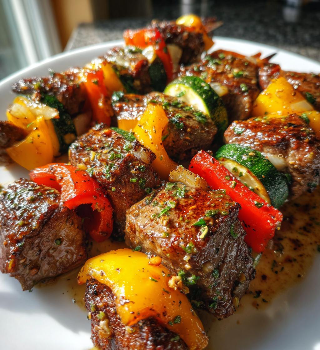 grilled steak kabobs - detail 1