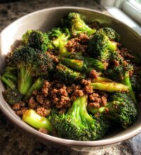 ground beef and broccoli stir fry