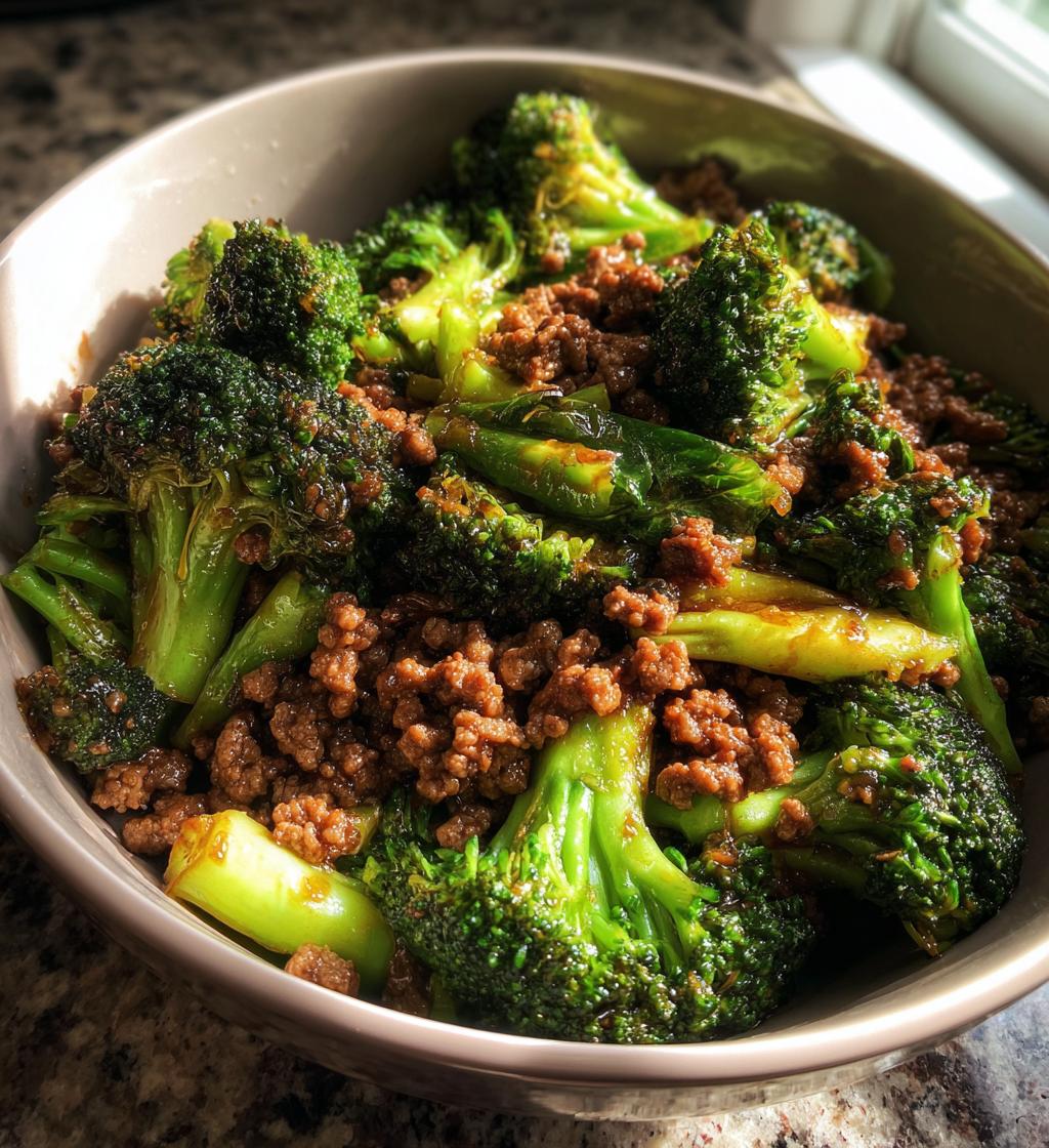 ground beef and broccoli stir fry
