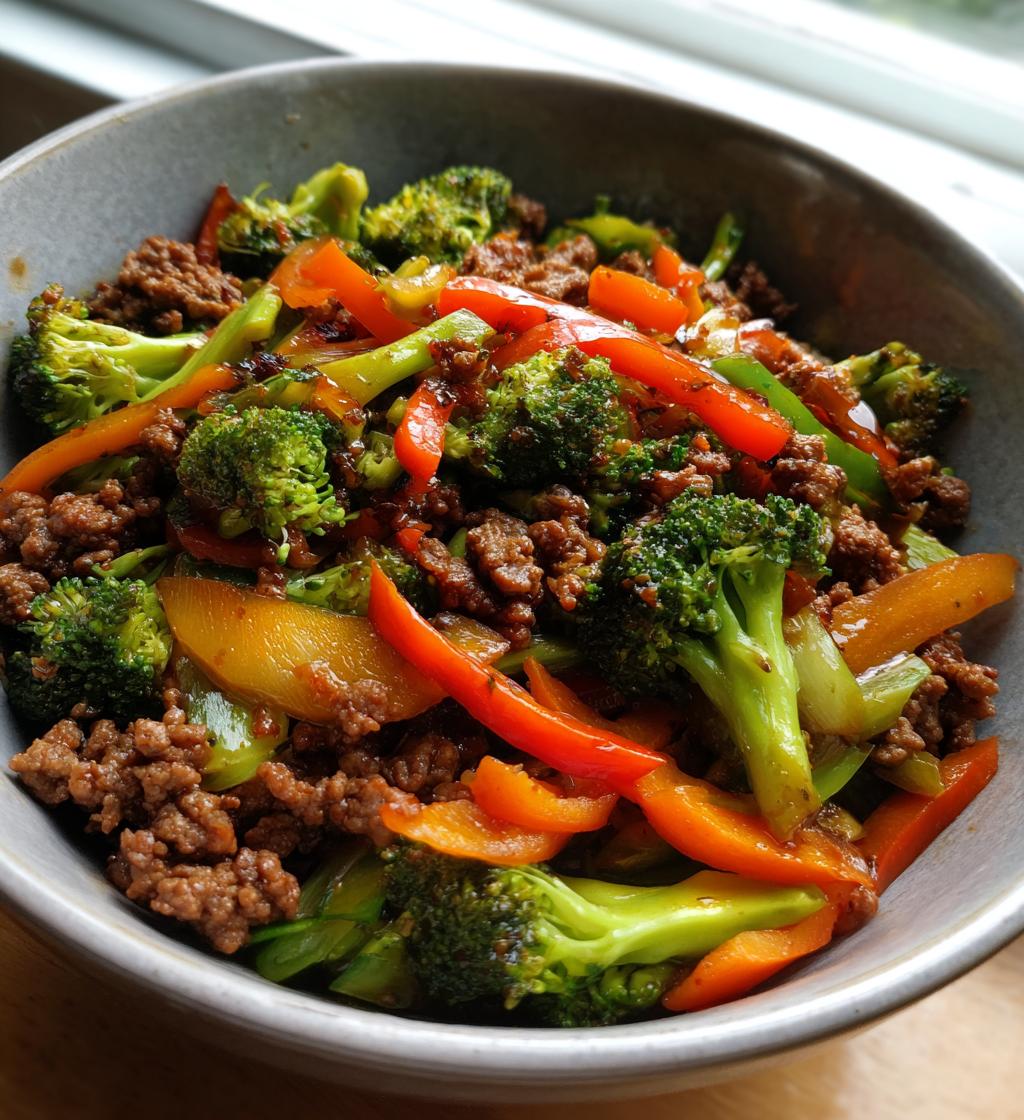 ground beef stir fry