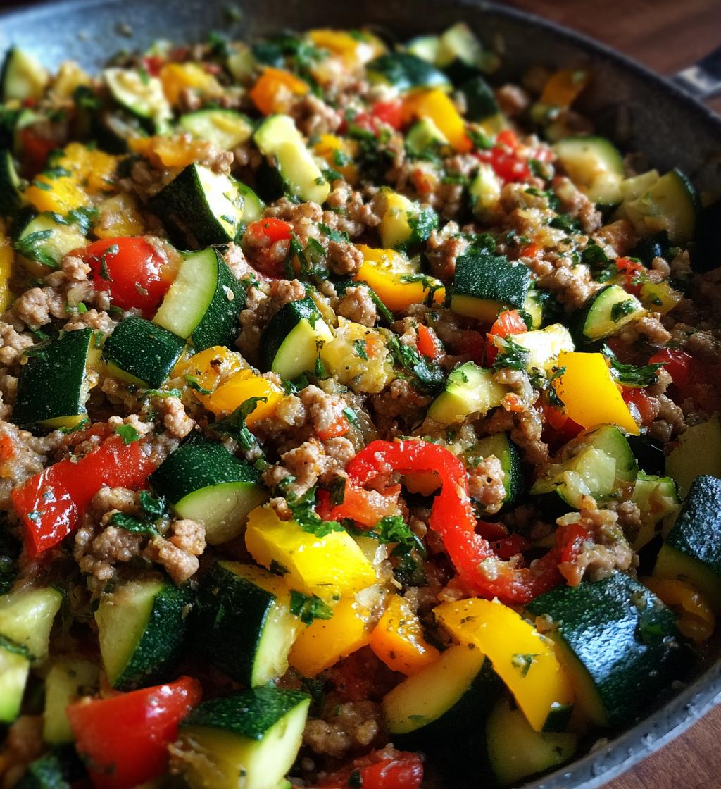 ground turkey zucchini skillet