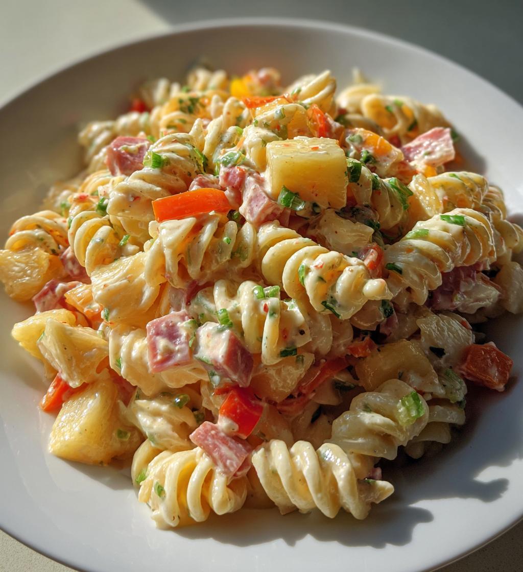 hawaiian pasta salad - detail 1