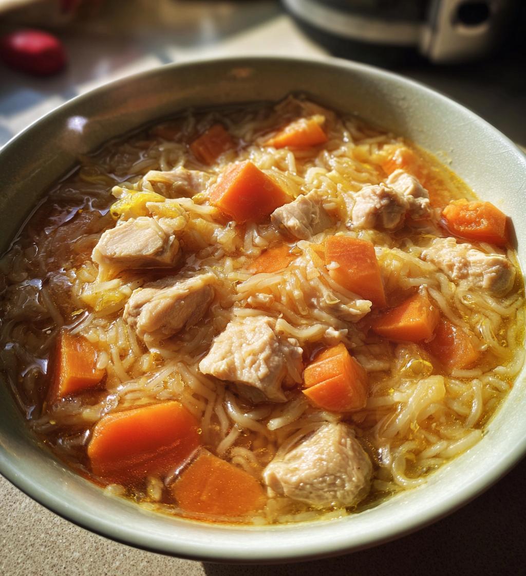 hawaiian style chicken long rice soup