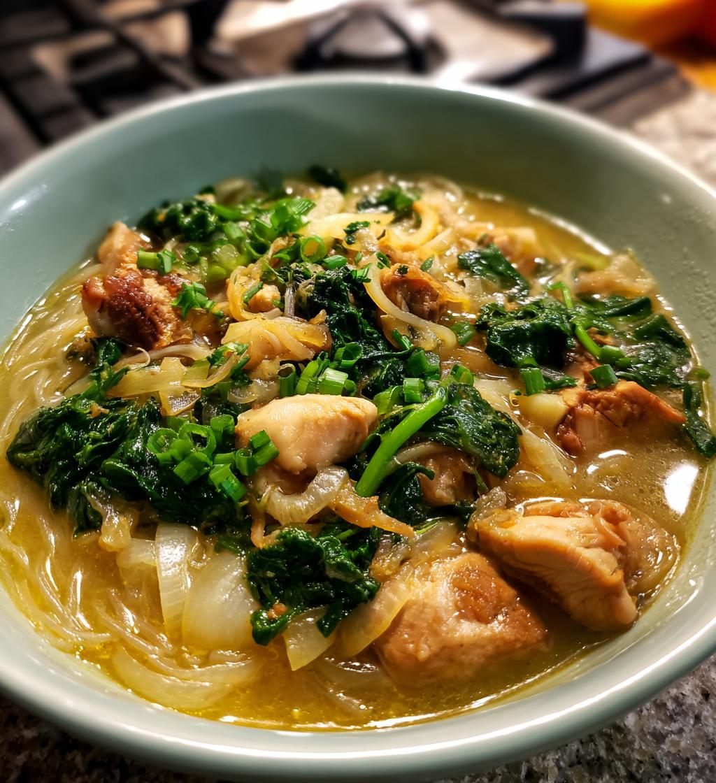hawaiian style chicken long rice soup