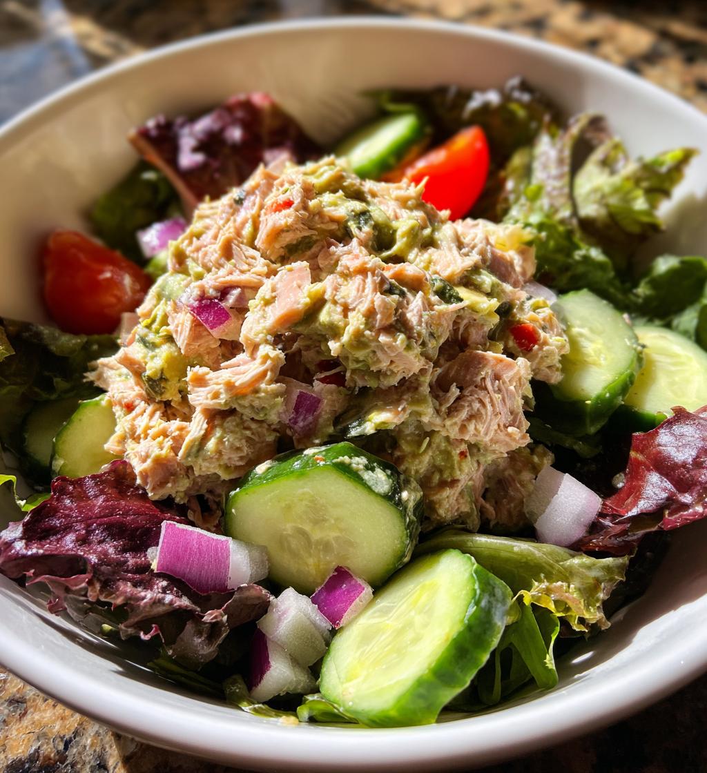 healthy avocado tuna salad