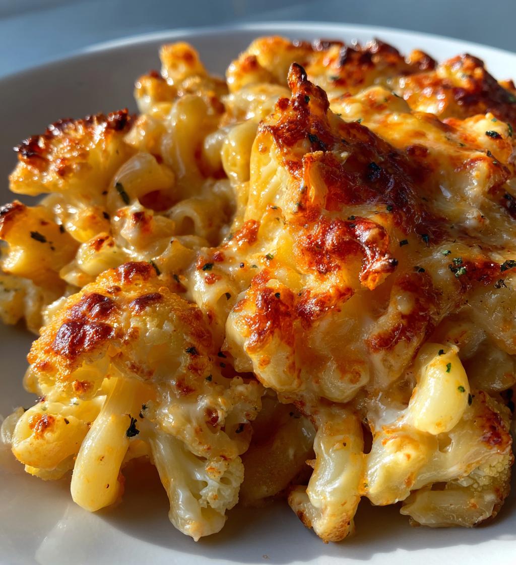 healthy baked mac and cheese - detail 1