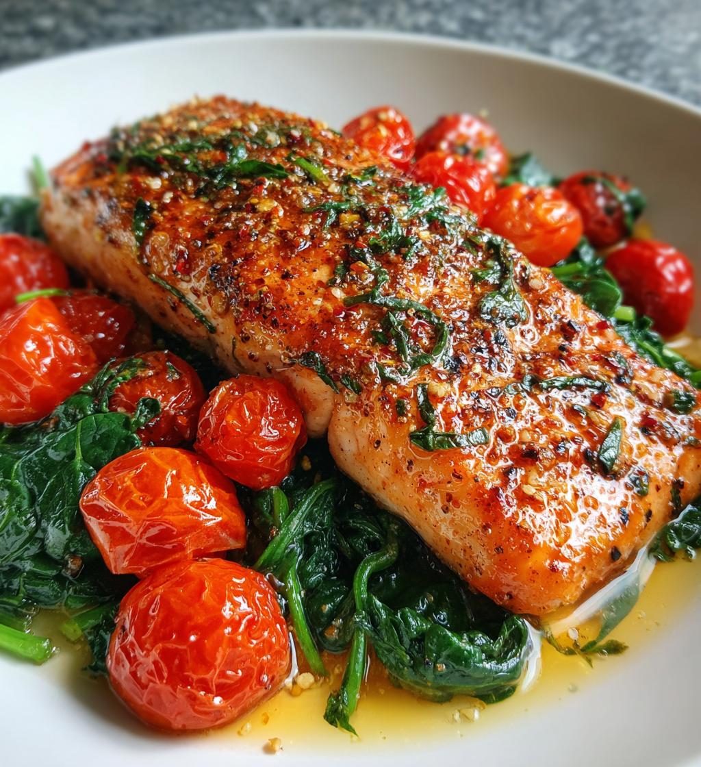 healthy mediterranean salmon dinner - detail 1
