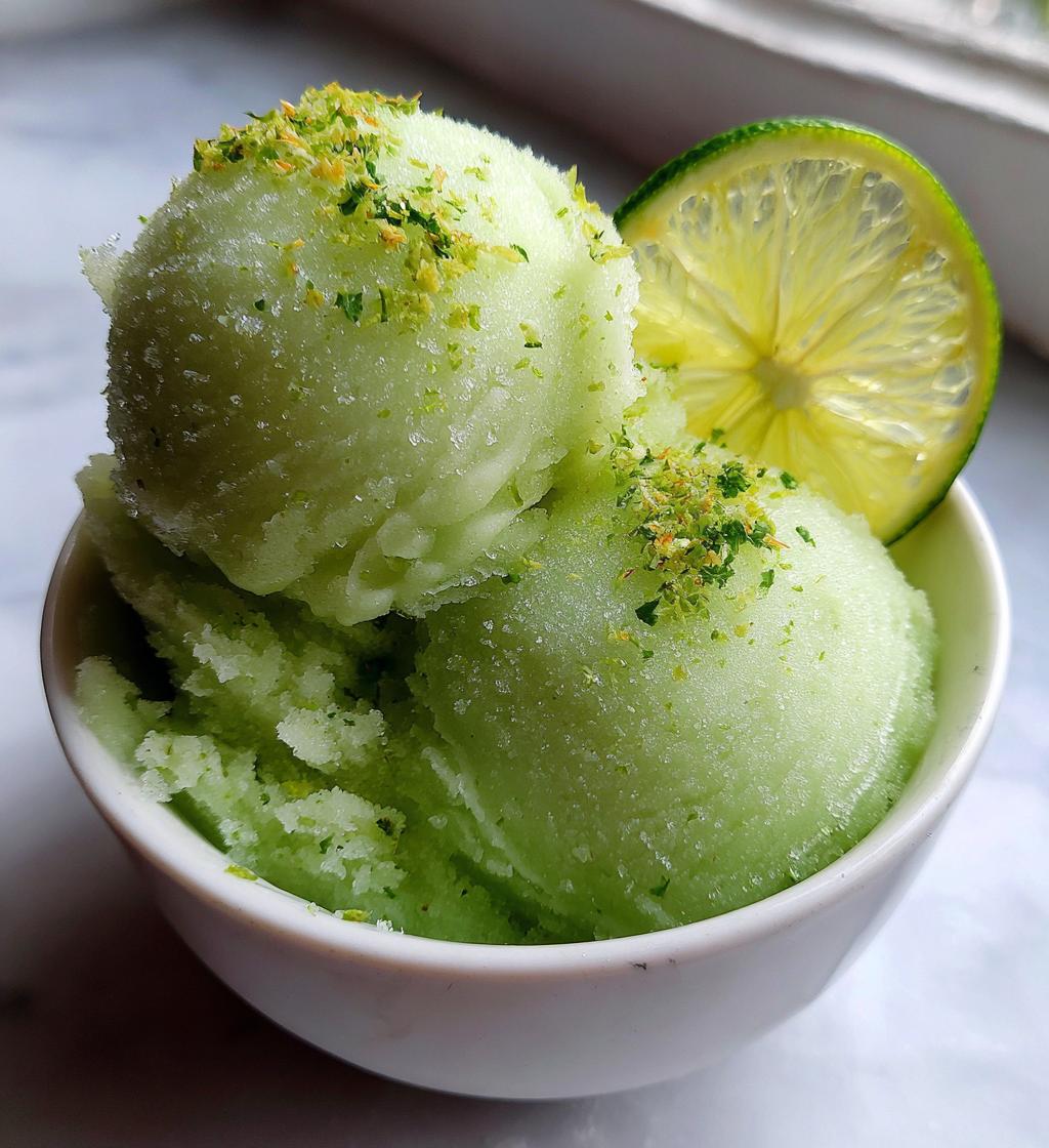 homemade lime sorbet