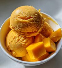 homemade mango sorbet