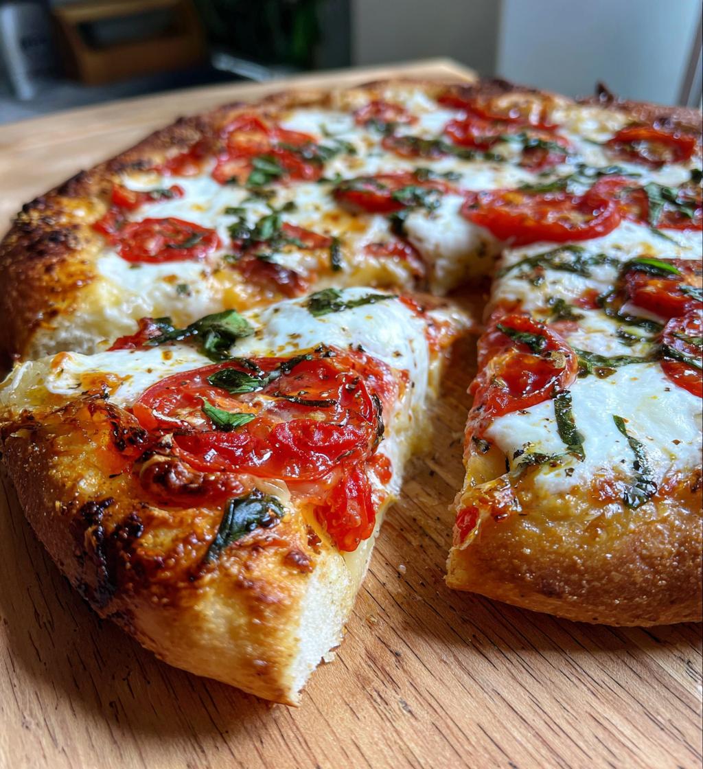 homemade margherita pizza