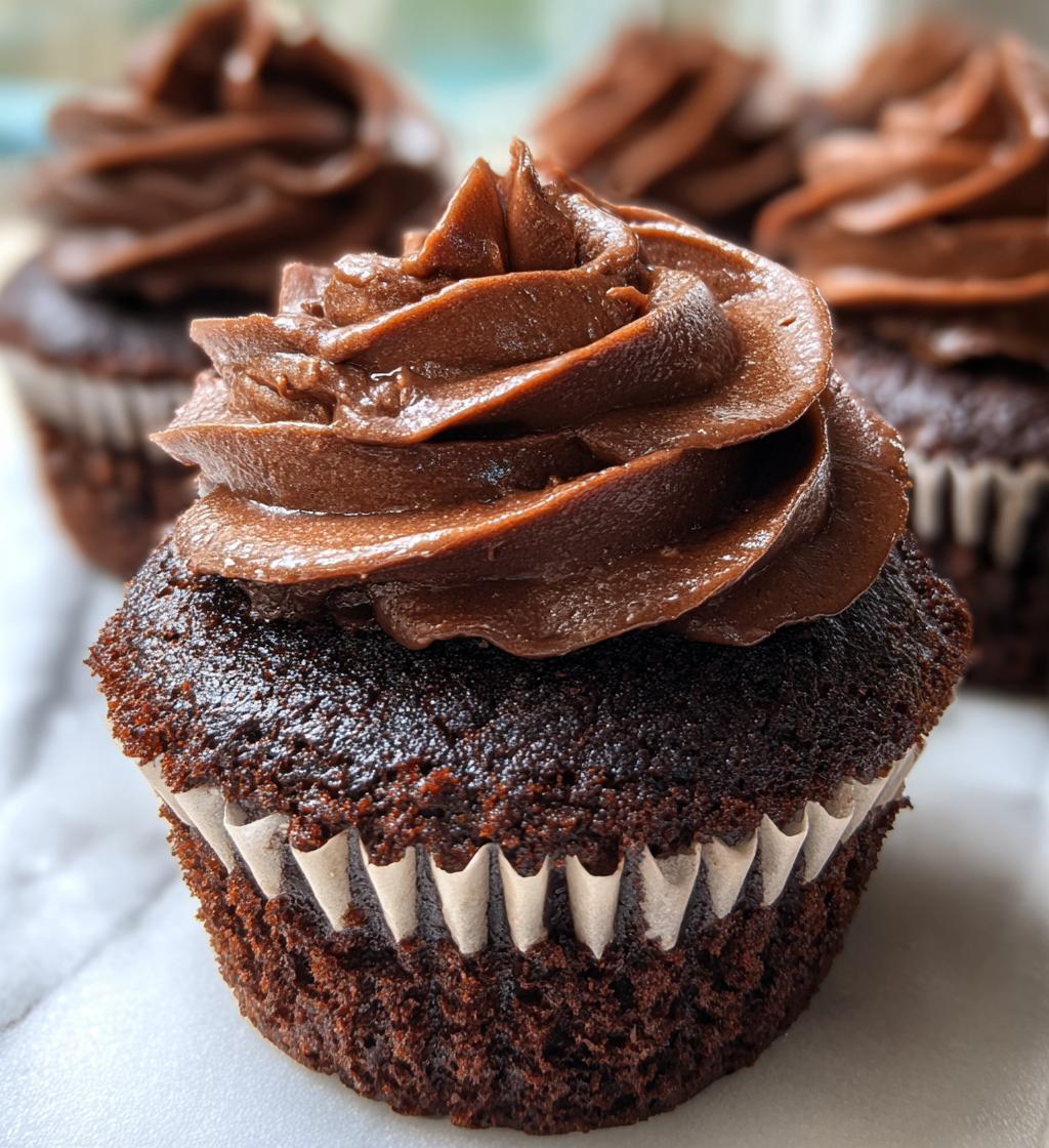 homemade moist chocolate cupcakes - detail 1