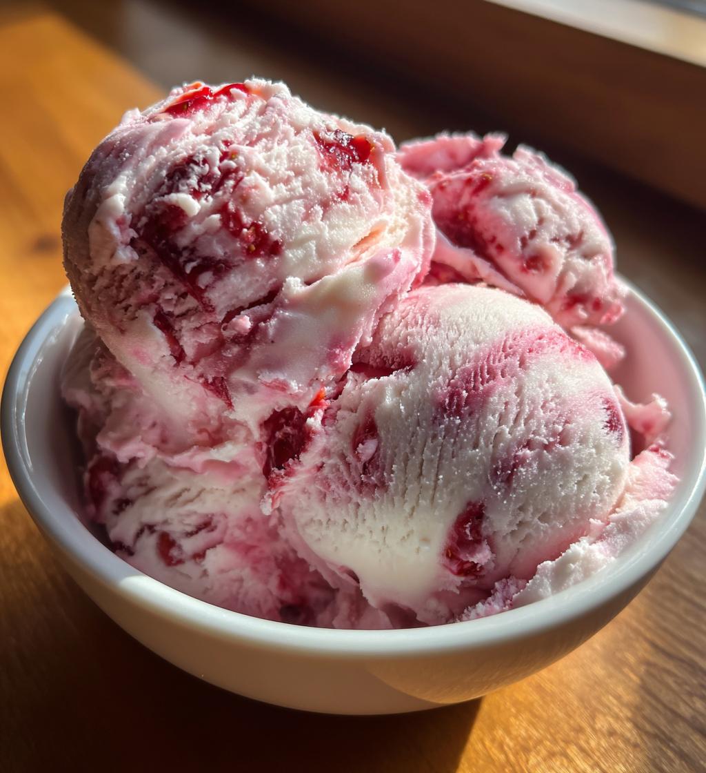 homemade strawberry ice cream