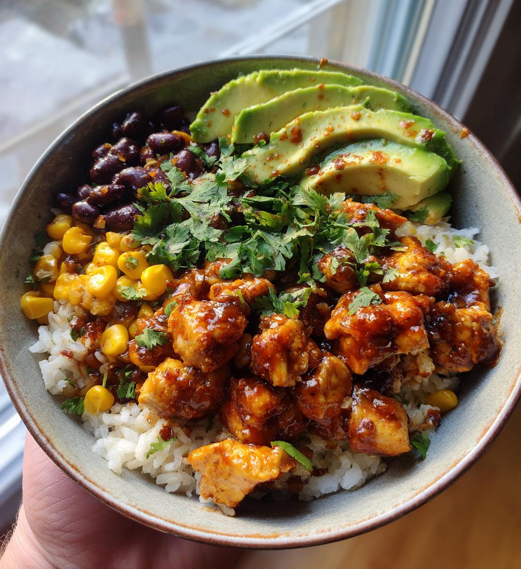 honey chipotle chicken rice bowls recipe - detail 1