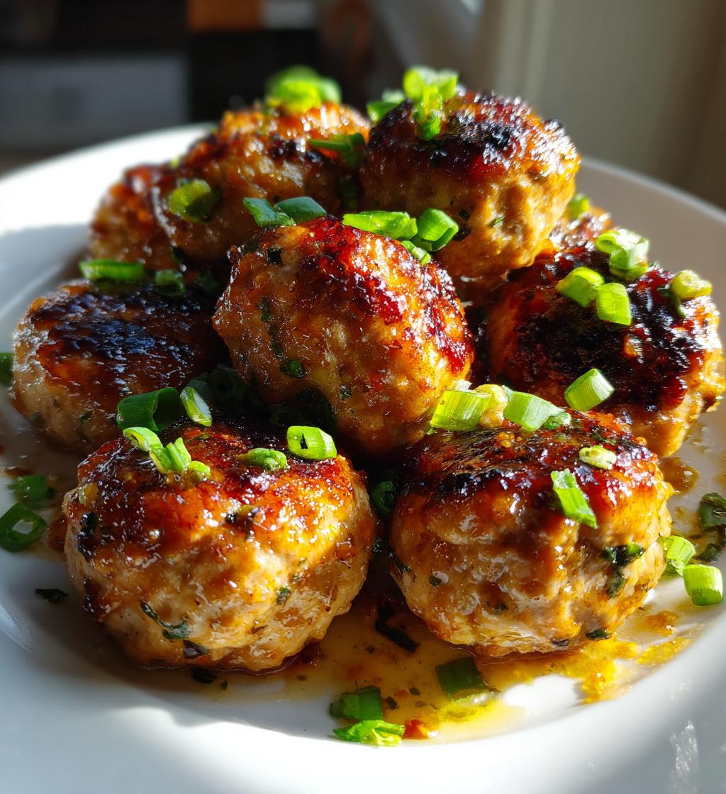 honey garlic turkey meatballs - detail 1