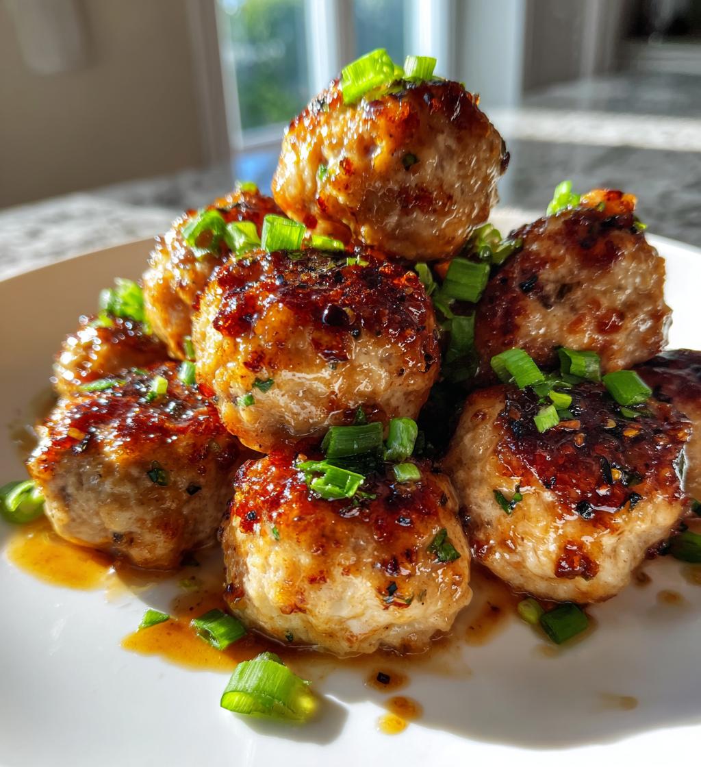 honey garlic turkey meatballs