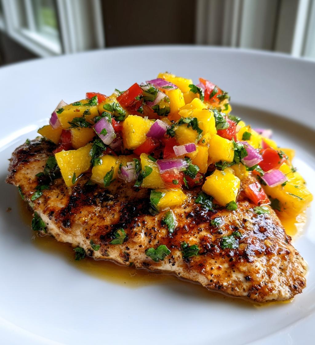 honey lime chicken with mango salsa