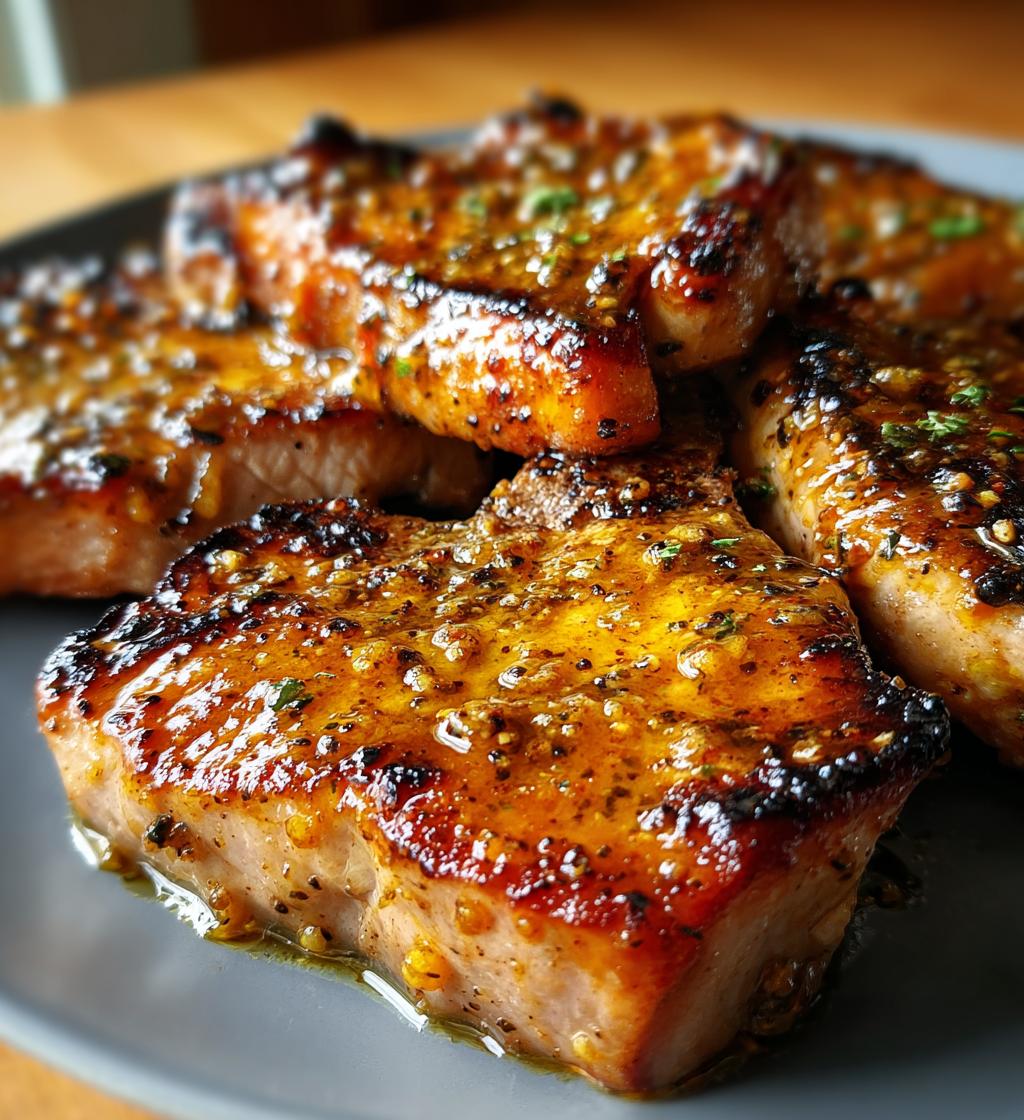 honey mustard pork chops - detail 1