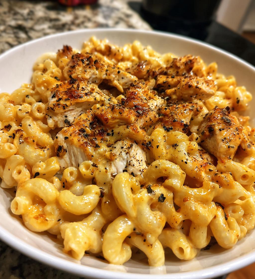honey pepper chicken mac and cheese - detail 1