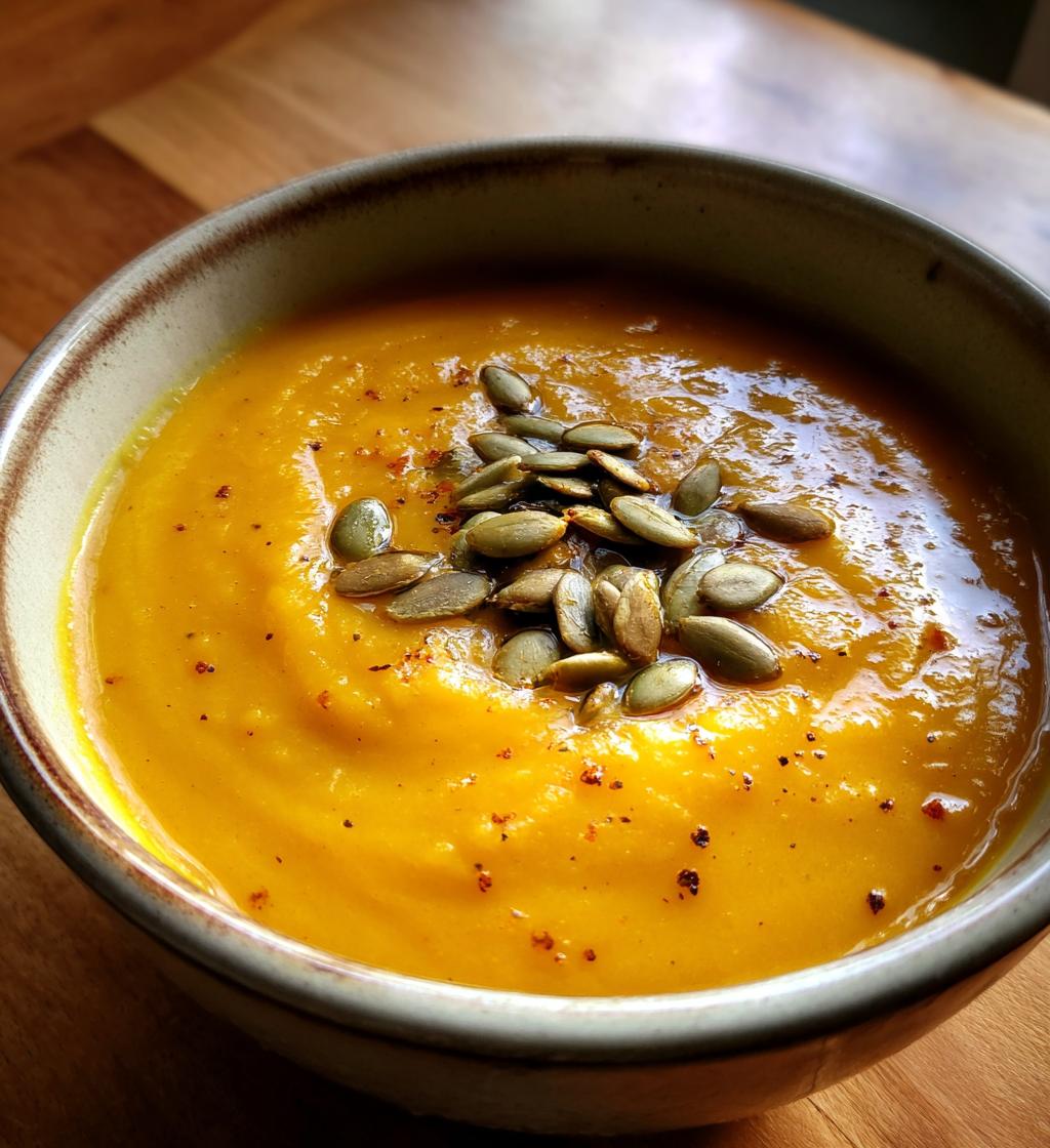 honey roasted acorn squash soup - detail 1