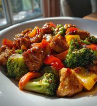 honey sriracha chicken stir fry