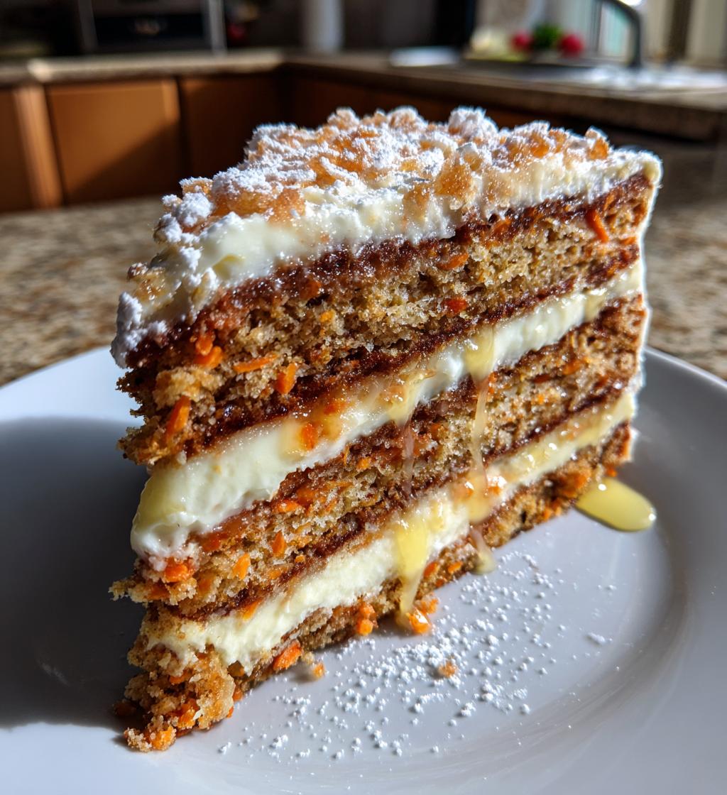 honeybun carrot cake with cheesecake filling - detail 1