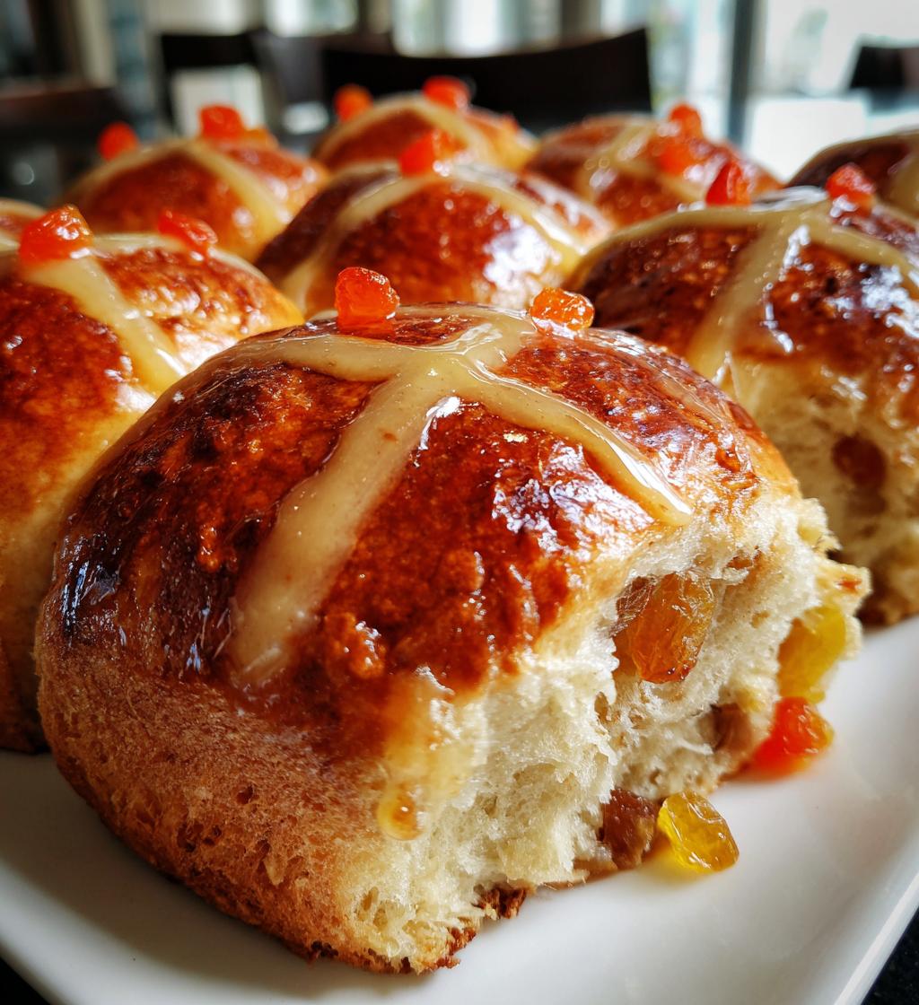 hot cross buns with candied fruit