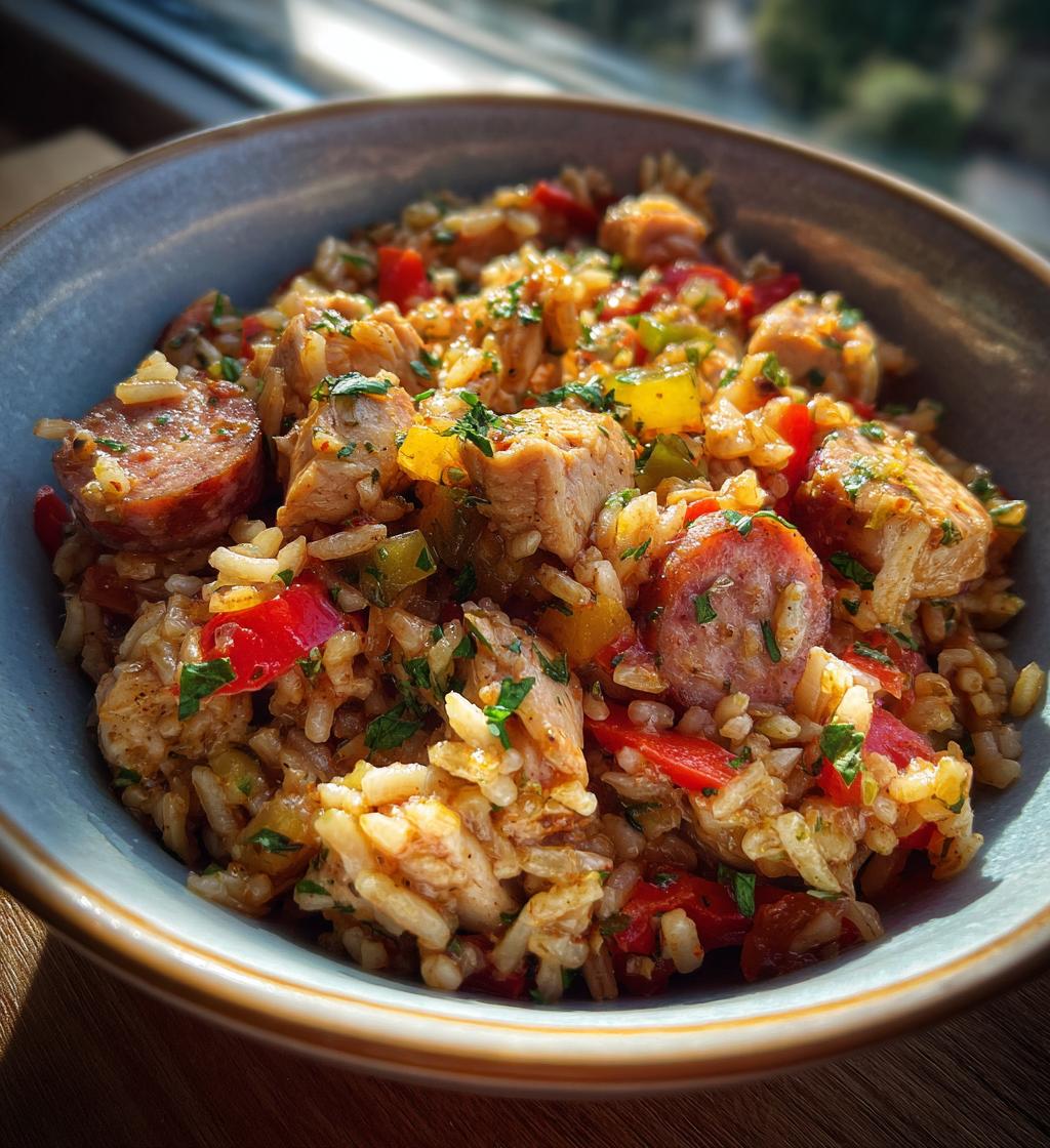 instant pot chicken and sausage jambalaya - detail 1
