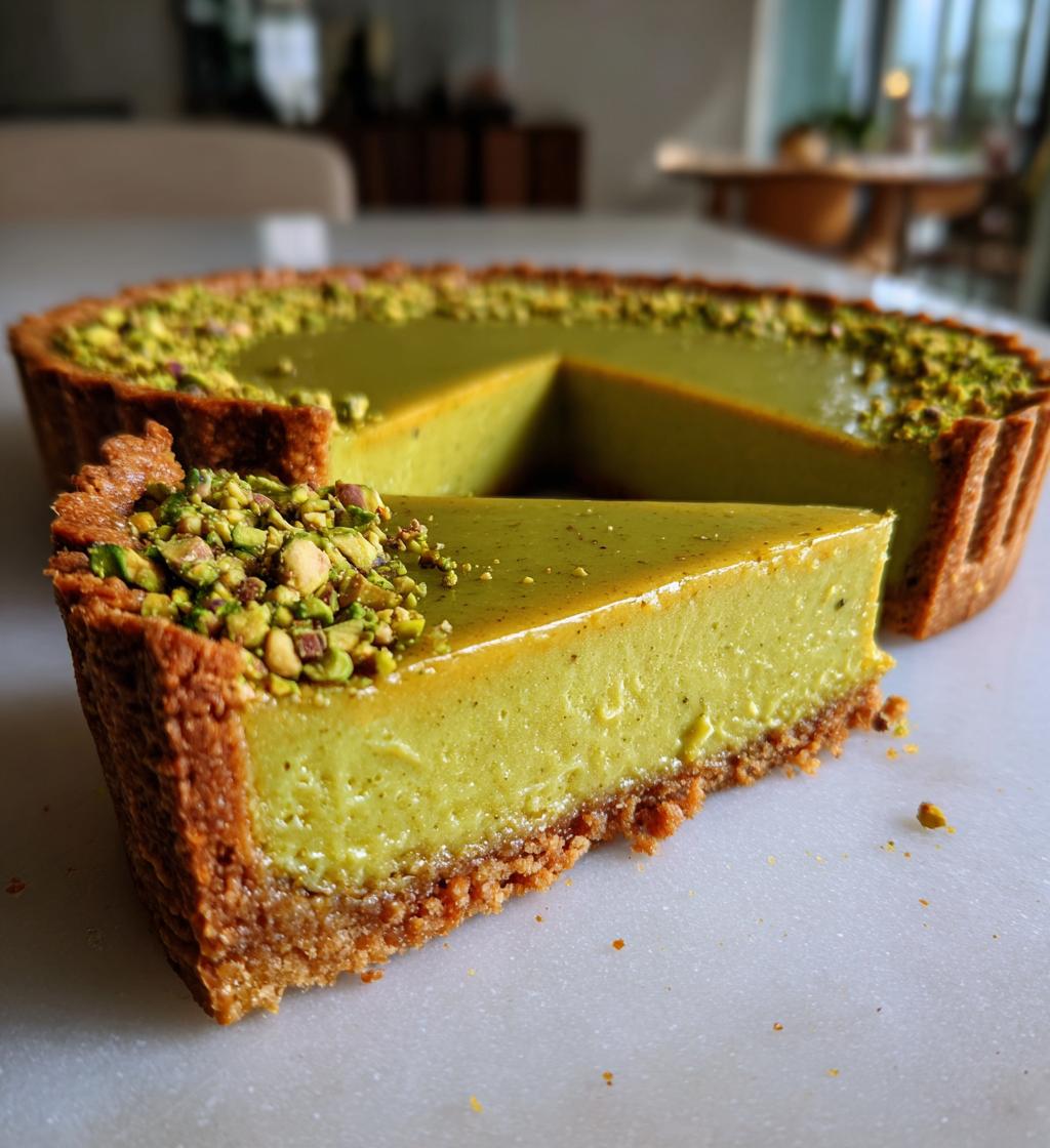irresistible pistachio tart with creamy pistachio paste