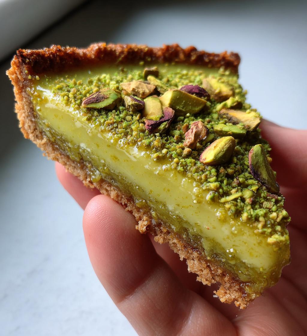 irresistible pistachio tart with creamy pistachio paste