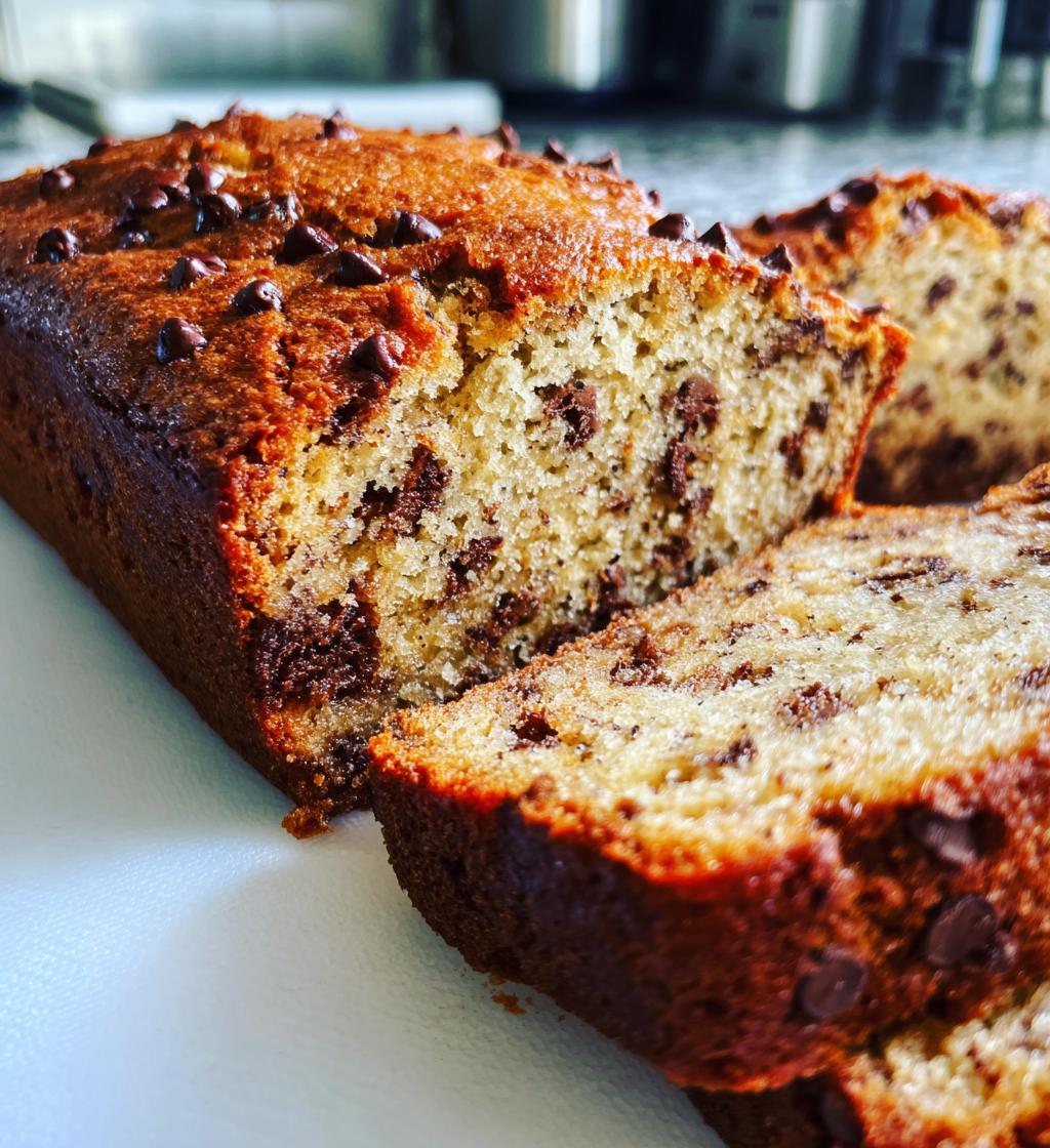 irresistible super moist chocolate chip banana bread - detail 1