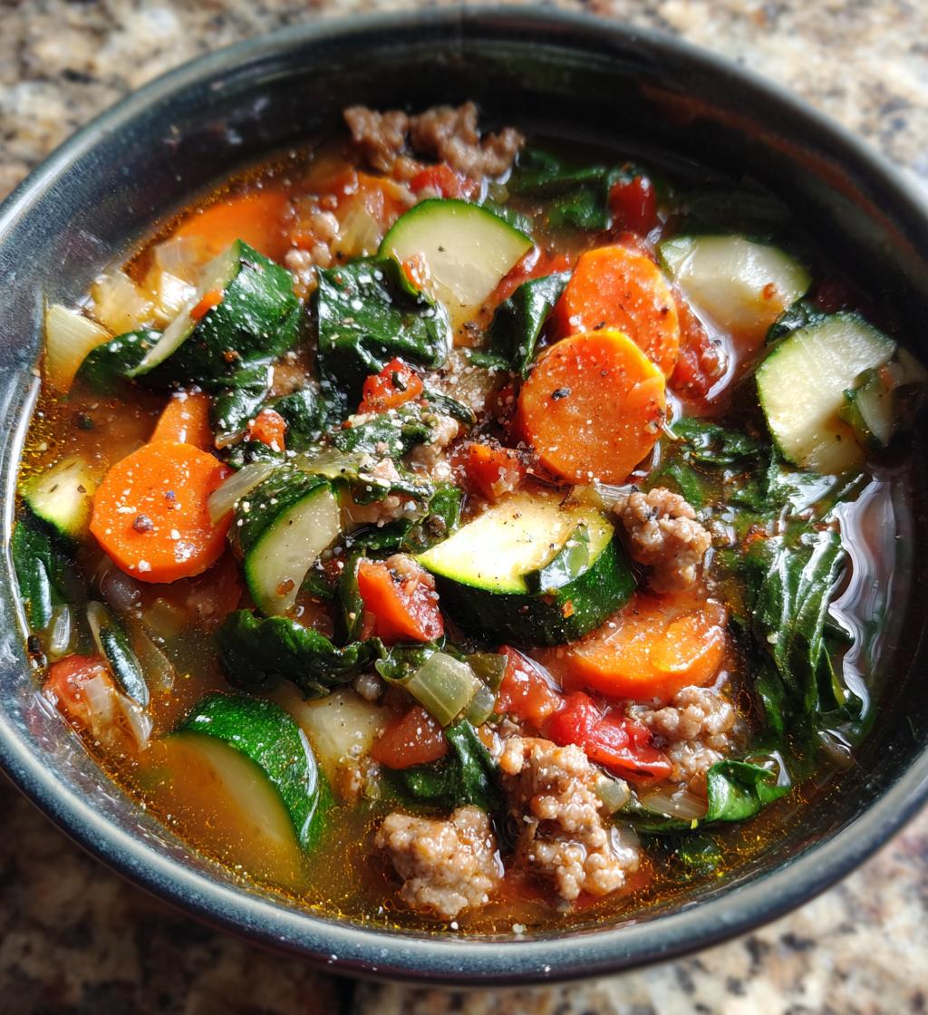 italian sausage soup - detail 1