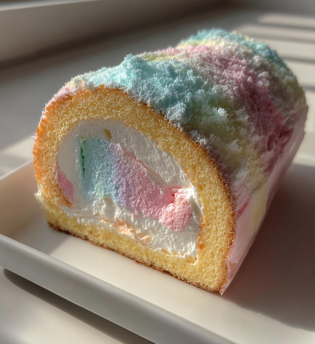 japanese cotton candy swiss cake roll - detail 1