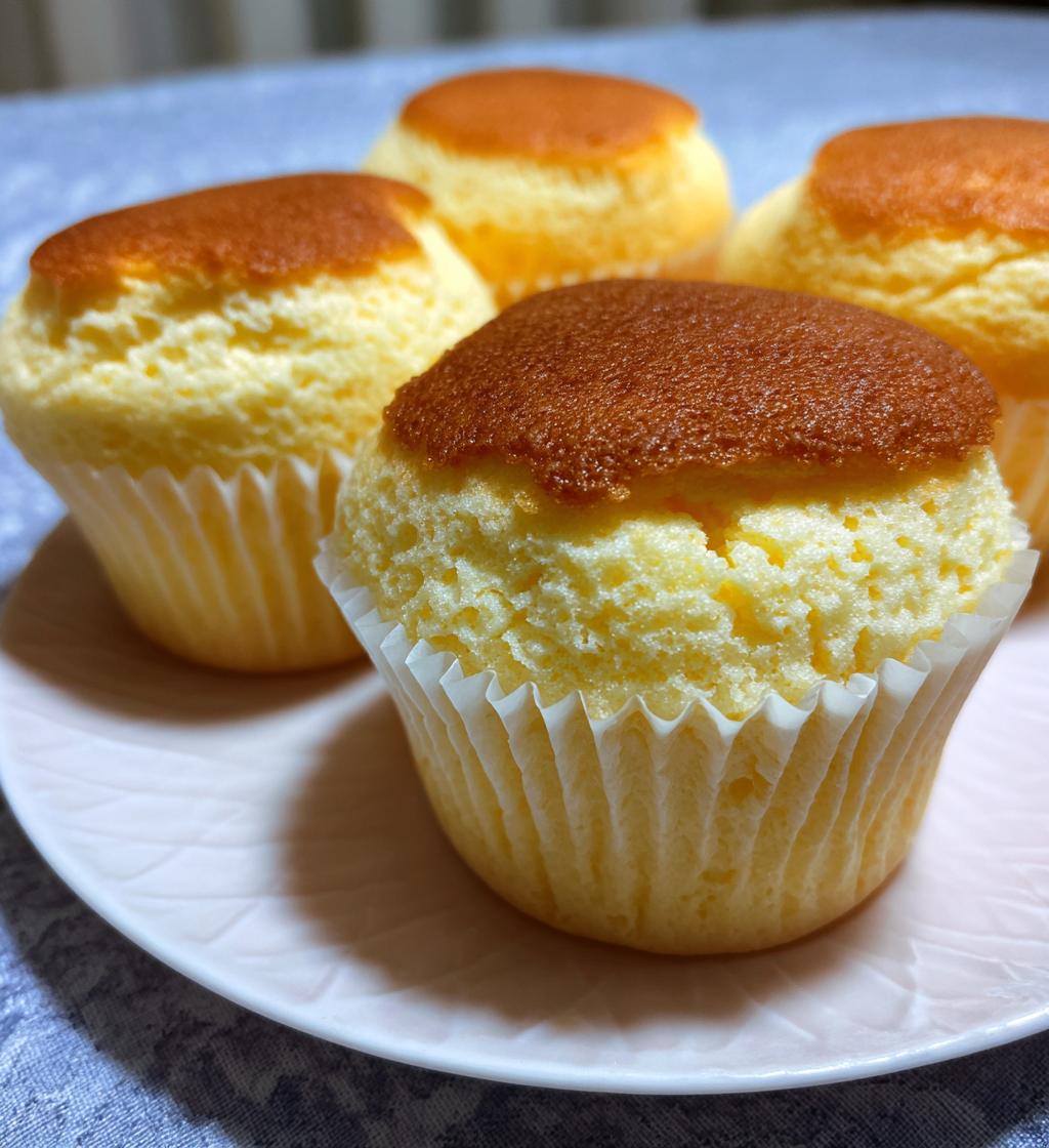 japanese cotton cheesecake cupcakes - detail 1