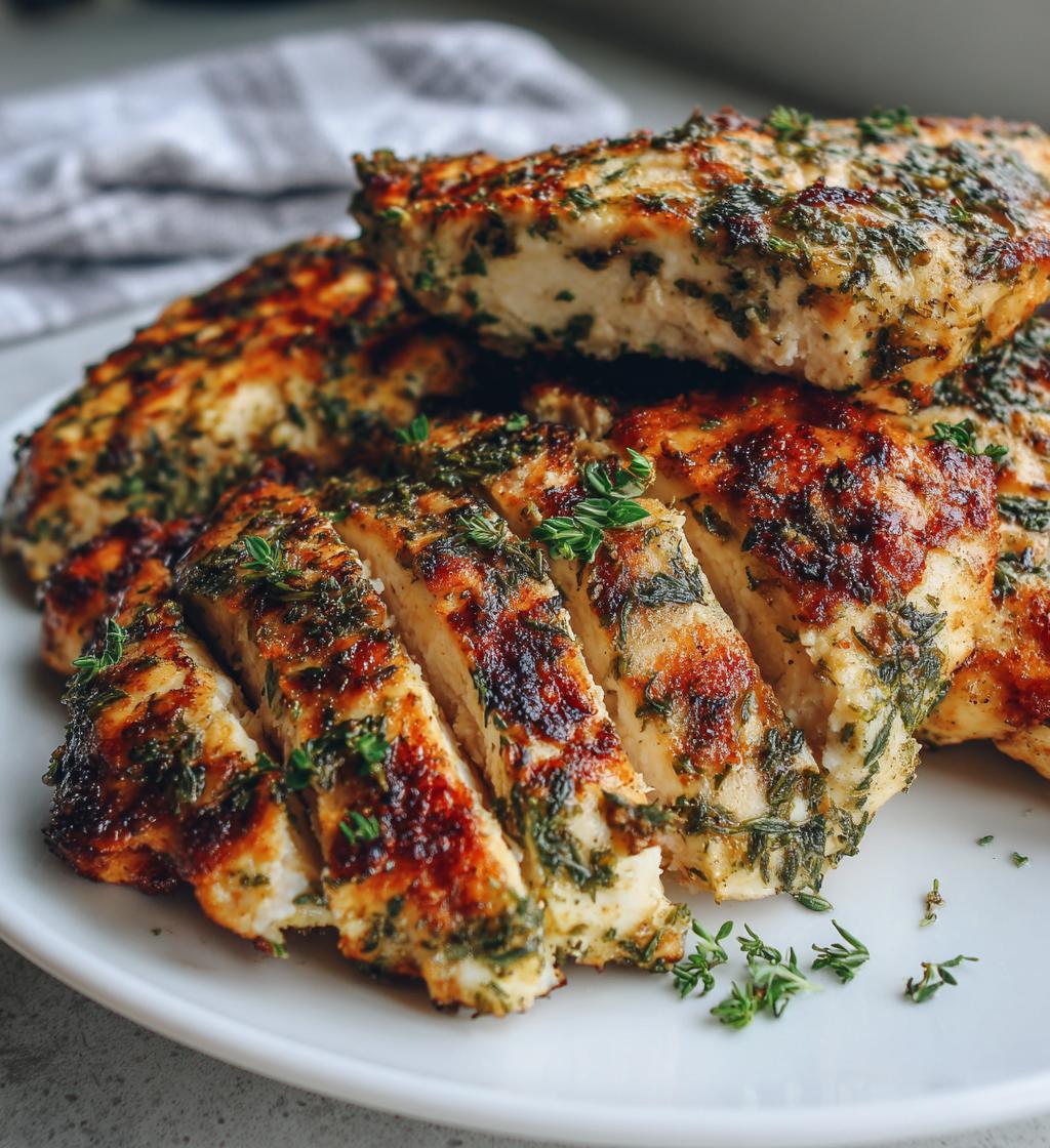 juicy grilled chicken mediterranean herbs