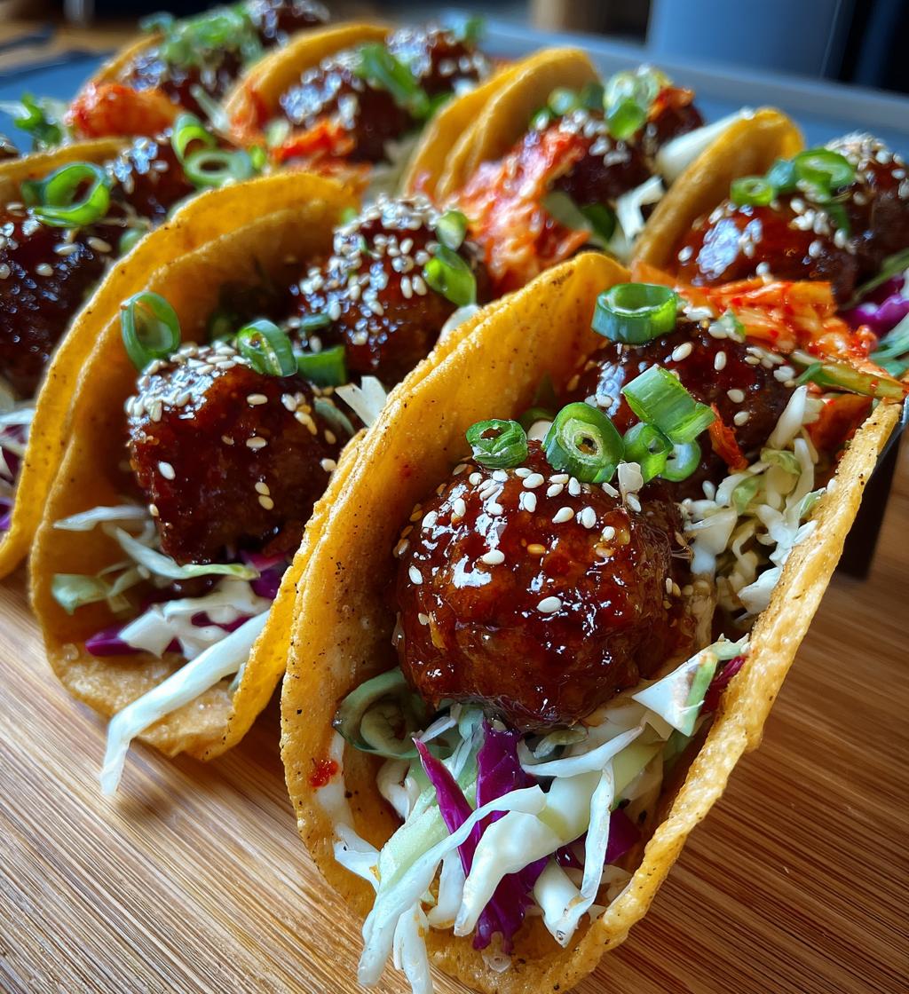 korean bbq meatball tacos - detail 1