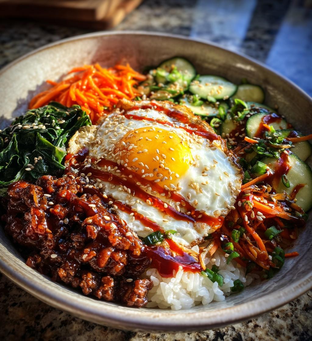 korean beef bibimbap bowl - detail 1