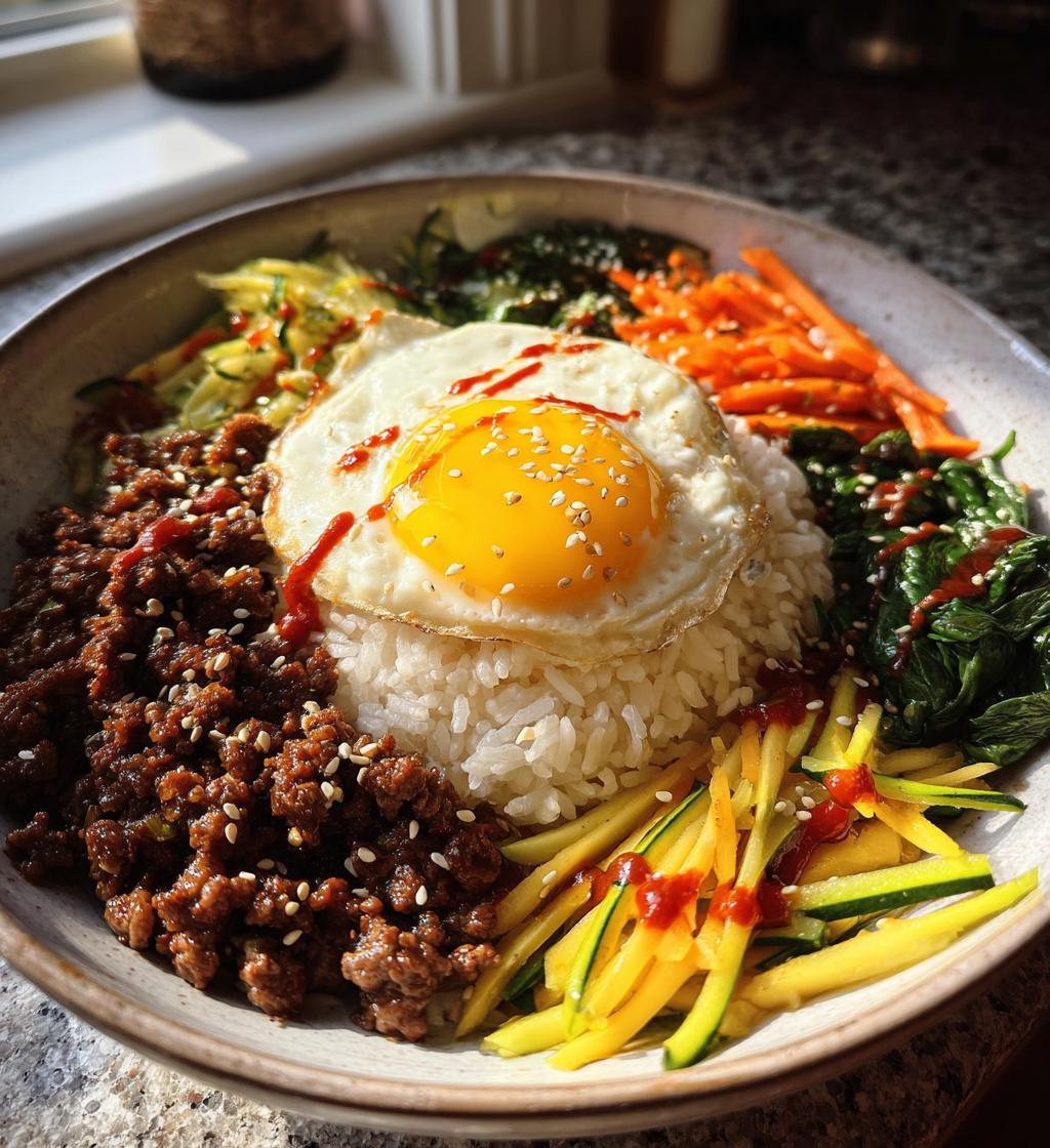 korean beef bibimbap bowl