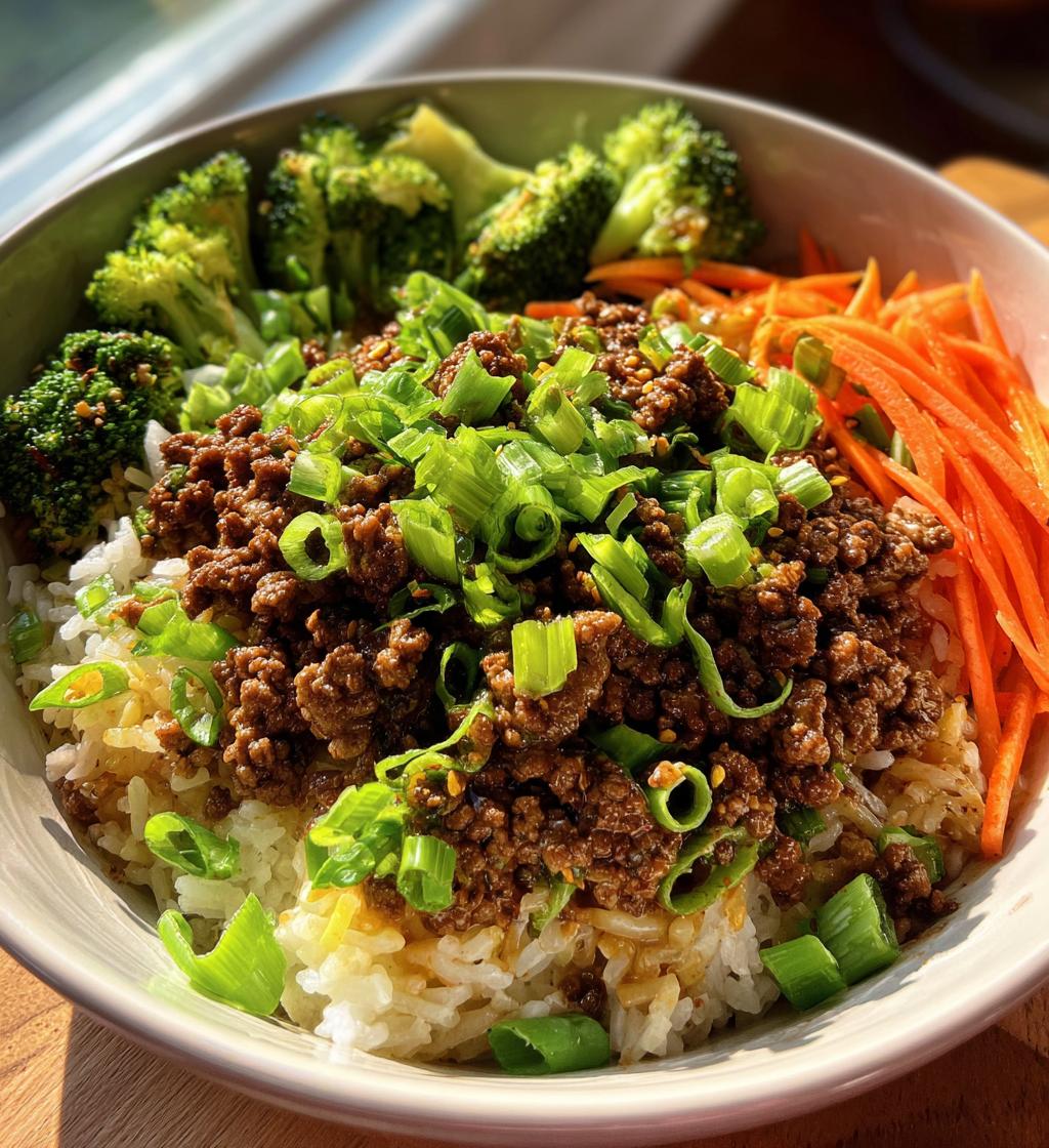 korean ground beef bowl