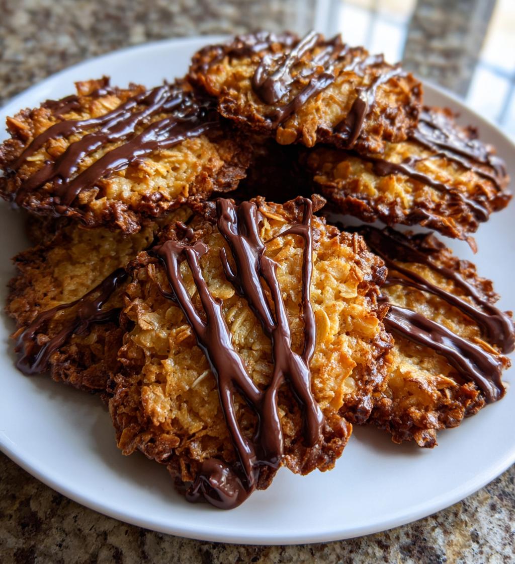 lace cookies with chocolate