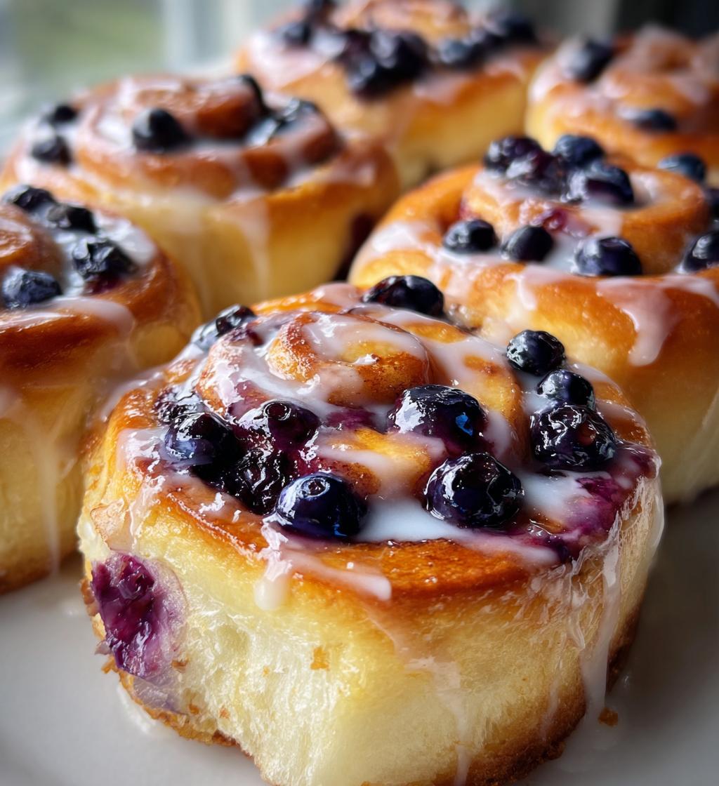 lemon blueberry sweet rolls - detail 1
