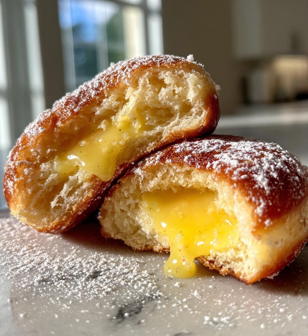 lemon curd filled donuts